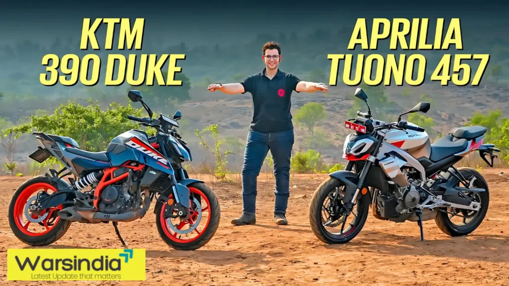 KTM 390 Duke vs Aprilia Tuono 457